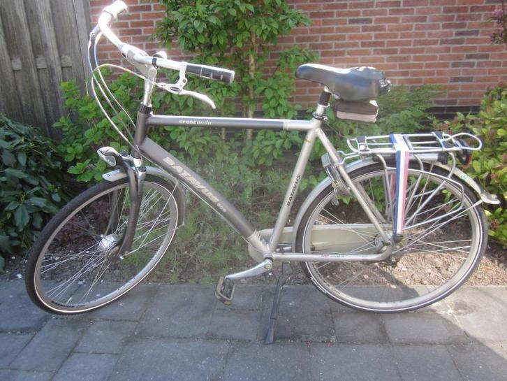 Batavus Crescendo zilvergrijze herenfiets 61 inch met 7 vers, Fietsen en Brommers, Fietsen | Heren | Sportfietsen en Toerfietsen