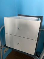 IKEA Kallax inzetstukken - Zwart deurtje & witte lades, Ophalen, 1 of 2 laden, Zo goed als nieuw, Minder dan 100 cm