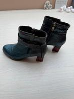 Leren enkellaarsjes met hak van Laura Vita!, Kleding | Dames, Blauw, Lage of Enkellaarzen, Nieuw, Ophalen of Verzenden