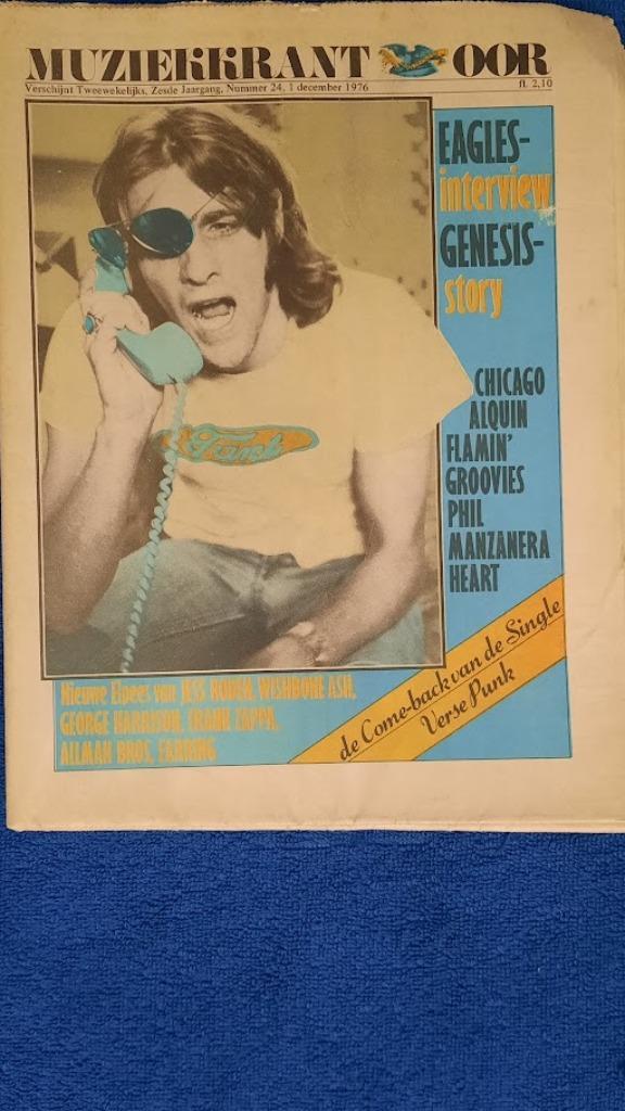 OOR 24-1976 The Eagles Genesis Chicago Alquin Flamin Groovie, Boeken, Tijdschriften en Kranten, Zo goed als nieuw, Muziek, Film of Tv
