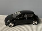 Welly nr 2231 PEUGEOT 206 zwart | 7 cm | 5deurs, Hobby en Vrije tijd, Modelauto's | Overige schalen, Ophalen of Verzenden, Zo goed als nieuw