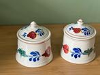 Boerenbont suikerpotjes, Huis en Inrichting, Keuken | Servies, Overige typen, Ophalen of Verzenden, Zo goed als nieuw, Aardewerk