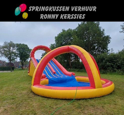 Te huur tobbedansbaan buikschuifbaan waterglijbaan, Hobby en Vrije tijd, Feestartikelen | Verhuur, Zo goed als nieuw, Overige