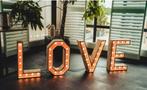 Houten XL love licht letters - TE KOOP, Ophalen, Zo goed als nieuw, Versiering, Geboorte of Huwelijk