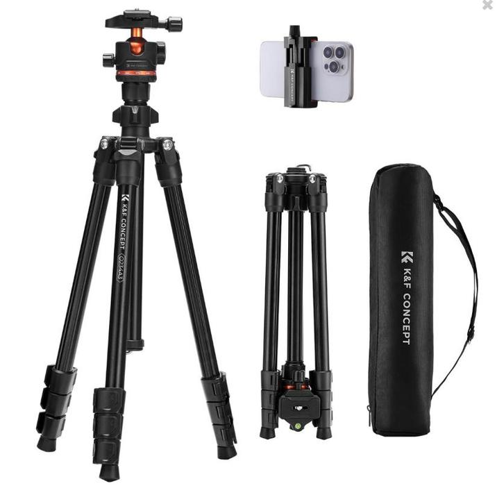 Aluminum Lightweight Camera Tripod, Audio, Tv en Foto, Fotografie | Statieven en Balhoofden, Nieuw, Driepoot, 175 cm of meer, Met balhoofd