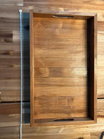 Houten dienblad 50x30x5,5cm beschikbaar voor biedingen