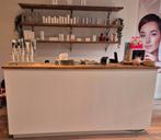 Balie / Toonbank steigerhout met opbergruimte + wandplamken