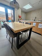 Populier houten boomstamtafel, Huis en Inrichting, Tafels | Eettafels, Ophalen, 200 cm of meer, 50 tot 100 cm, Zo goed als nieuw