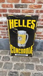 Emaille bord Helles Concordia Geraardsbergen., Verzamelen, Ophalen, Zo goed als nieuw, Reclamebord