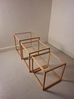 Scandinavische Vintage design bijzettafel mimiset tafeltjes, Huis en Inrichting, Tafels | Bijzettafels, Ophalen of Verzenden, Rond