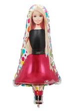Barbie folieballon figuur Thema Barbie versiering, Ophalen of Verzenden, Nieuw, Versiering, Verjaardag