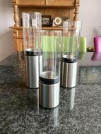 Kandelaar, windlicht, Blomus, set van 3, setprijs, Ophalen, Gebruikt, Metaal, Minder dan 25 cm