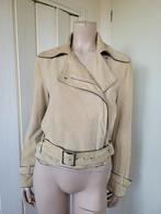 Max Mara jas leer maat 38/40, Maat 38/40 (M), Beige, Max Mara, Ophalen of Verzenden