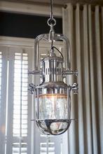 Prachtige Riviera Maison Boathouse lamp in zilver glas nieuw, Huis en Inrichting, Lampen | Hanglampen, Ophalen of Verzenden, Zo goed als nieuw