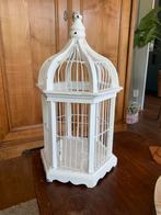 Brocante decoratief vogelkooitje, Ophalen, 25 tot 50 cm, Wit, Zo goed als nieuw