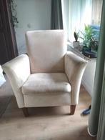 Crème fauteuil/stoel - gratis, Huis en Inrichting, Fauteuils, Ophalen, Hout, Gebruikt, 75 tot 100 cm