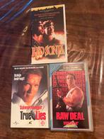 VHS Schwarzenegger Collectie - Red Sonja, True Lies, Raw Dea, Cd's en Dvd's, Vanaf 16 jaar, Ophalen of Verzenden, Gebruikt, Actie en Avontuur