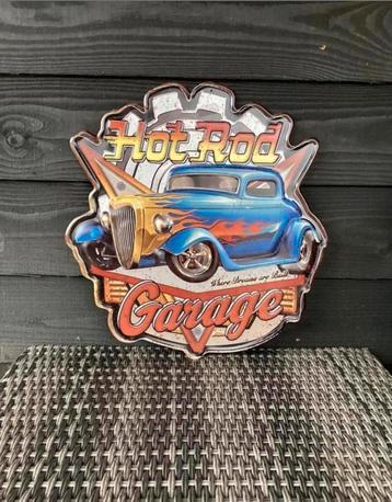 Hotrod Garage -Reclamebord-Mancave- beschikbaar voor biedingen