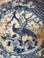 Delfts Blauw Bord met Pauw en Bloemen, Ophalen of Verzenden