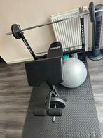 Bankdrukbank met gewichten en matten, Ophalen, Gebruikt, Krachtstation, Armen