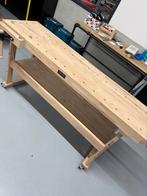 Ramia houten werkbank N2000–19560 cm op wielen, showroommod, Ophalen, Zo goed als nieuw, 170 cm of meer, Bankschroef