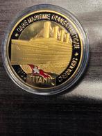 Titanic Herdenkingsmunt - Cherbourg, Ophalen of Verzenden, Frankrijk, Losse munt, Goud