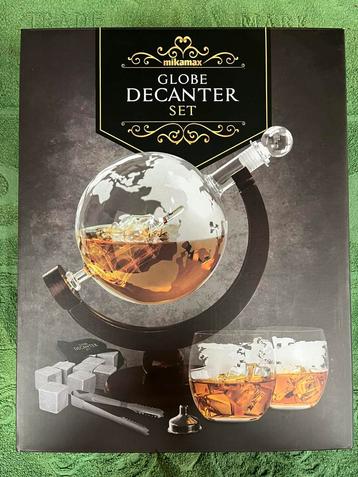 Mikamax Globe Whiskey Decanter set, nieuw in ongeopende doos beschikbaar voor biedingen