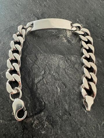 Uno a Erre 925 Massieve Zilveren Plaatarmband 23,5 cm ZGAN beschikbaar voor biedingen