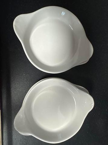 4 Witte Tapas Schaaltjes - Zo Goed Als Nieuw! beschikbaar voor biedingen