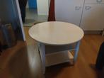 Gratis wit tafeltje, Huis en Inrichting, Tafels | Bijzettafels, Minder dan 55 cm, Gebruikt, Rond, Landelijk