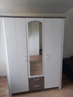 Kinderkledingkast ROBINSON wit/taupe, Ophalen, Overige materialen, Gebruikt, 100 tot 150 cm