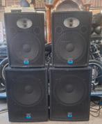 Wharfdale pro 2x18" subs en 15" toppen, Zo goed als nieuw, 120 watt of meer, Front, Rear of Stereo speakers, Ophalen