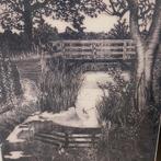 Ets jan veringa. Marcelisvaart in Overveen, Antiek en Kunst, Kunst | Etsen en Gravures, Ophalen of Verzenden