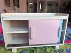 Vintage Pastel Kastje met Schuifdeuren Kinderkamer Decoratie, Antiek en Kunst, Antiek | Meubels | Kasten, Ophalen of Verzenden