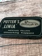 Potter's linia menthol pellets  blikje, Verzamelen, Blikken, Ophalen of Verzenden, Zo goed als nieuw, Overige