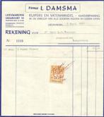 Leeuwarden-oude factuur-Firma I. Damsma-Kuiperij /Vaten-1955, Verzamelen, Overige Verzamelen, Gebruikt, Verzenden