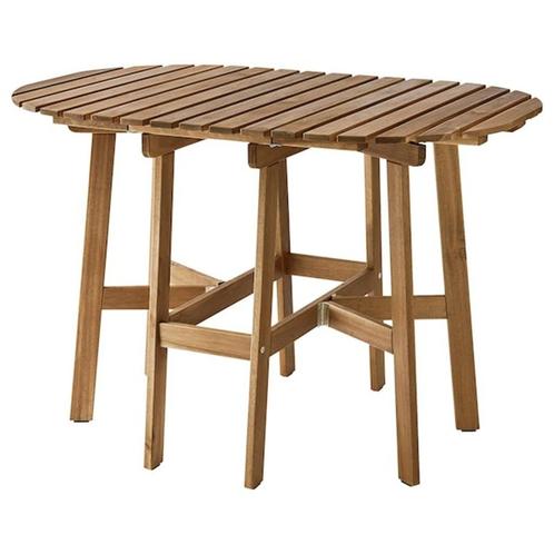 Ikea Askhol houten tafeltje klapbaar bijzettafel of eettafel, Huis en Inrichting, Tafels | Bijzettafels, Zo goed als nieuw, Ovaal