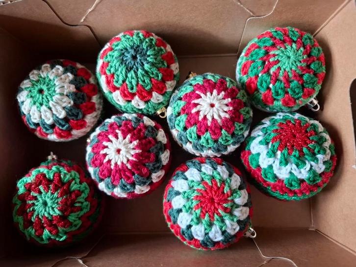 Gehaakte kerstballen 6cm, Diversen, Kerst, Nieuw, Ophalen of Verzenden