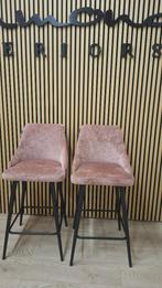 counter bar stoelen model Brooke rose chanille *Richmond*, Ophalen, Richmond Interiors, Met voetsteun, 60 tot 90 cm