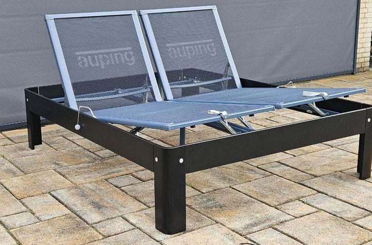 Auping 160x200 + bijpass aanhangtafeltje, poothoogte 48 cm, Huis en Inrichting, Slaapkamer | Bedden, Zo goed als nieuw, Tweepersoons