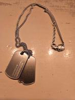 Nieuwe Diesel ketting en double hangers dogtags, Nieuw, Ophalen of Verzenden, Zilver, Overige materialen