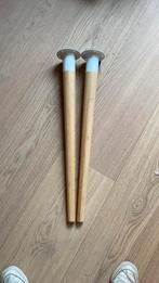2x Hilver Ikea tafelpoten bamboe, Ophalen, Zo goed als nieuw, Rond, 50 tot 100 cm