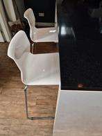 Witte barkrukken van Ikea - set van 2, Ophalen, Met voetsteun, 60 tot 90 cm, Zo goed als nieuw