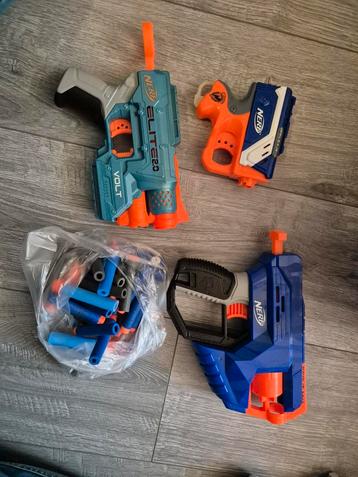 Nerf Guns (3 stuks) + losse pijltjes beschikbaar voor biedingen