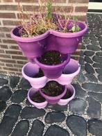 Stapelbare plantenbak, Tuin en Terras, Bloembakken en Plantenbakken, Ophalen, Kunststof, Gebruikt, Minder dan 60 cm