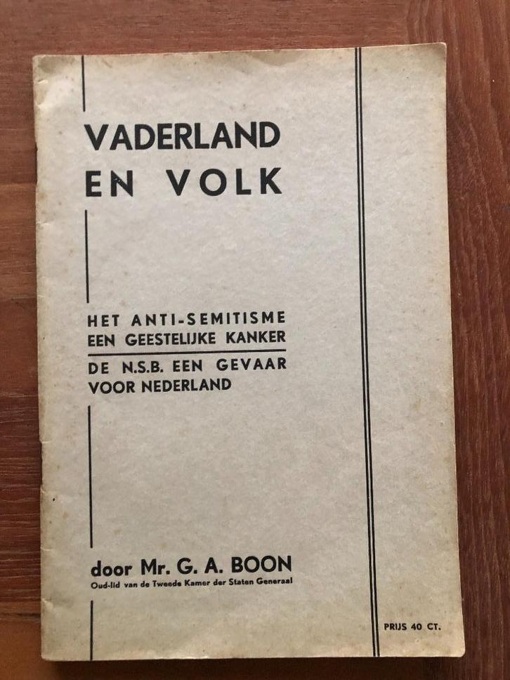 Maart 1939, Vaderland en Volk. Het Anti-Semitisme een Gees-, Boeken, Oorlog en Militair, Gelezen, Overige onderwerpen, Tweede Wereldoorlog