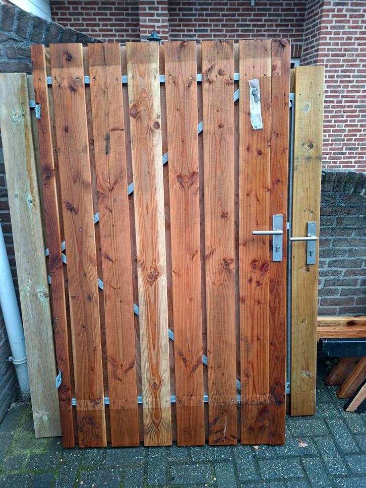 Schuttingdeur Stalen frame Uniek ophangsysteem 110x190 rvs c, Tuin en Terras, Tuinpoorten, Ophalen