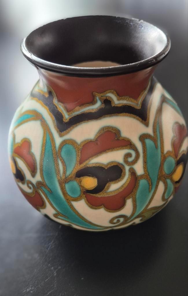 Artdeco bolvormig vaasje, Antiek en Kunst, Antiek | Vazen, Ophalen of Verzenden