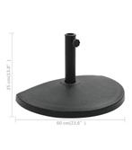 Halfronde parasolvoet, Ophalen, Minder dan 1 meter, Parasolvoet