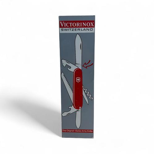 Groot Vintage Reclamebord Victorinox Zakmessen, Verzamelen, Merken en Reclamevoorwerpen, Gebruikt, Reclamebord, Ophalen